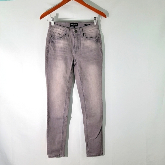 KENNETH COLE New York JESS SKINNY Gray Stretchy Mid-Rise Jeans Women's Size 25 - Picture 10 of 10